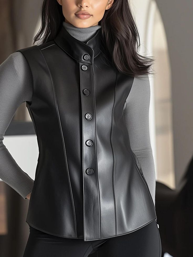 CHIC LEATHER VEST WOMENS FASHION THAT EMPOWERS