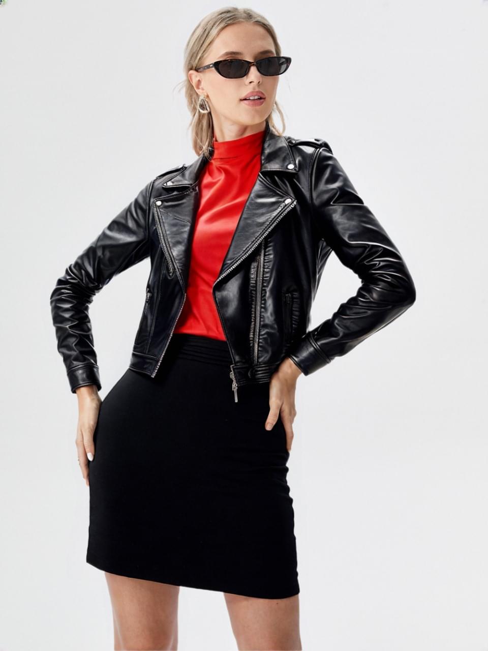 CLASSIC LEATHER BIKER JACKET